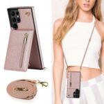 Fashion wallet case with cord Samsung S23 Ultra - Rose gold - Image 3