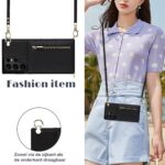 Solidenz Fashion Wallet met koord Samsung S22 Ultra - Zwart - Afbeelding 2