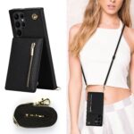 Solidenz Fashion Wallet met koord Samsung S22 Ultra - Zwart - Afbeelding 3