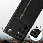 Solidenz Fashion Wallet met koord Samsung S22 Ultra - Zwart - Afbeelding 5