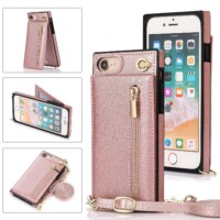 Solidenz Fashion Wallet with Cord iPhone SE 2022 – SE 2020 – iPhone 8 – Rose Gold