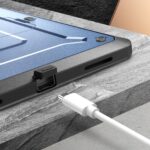 Supcase iPad Pro 12.9 inch 2021 Case with Screen Protector - Pen Holder - Blue - Image 4