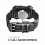Supcase UB Pro Apple Watch 360 bandje 44 mm en 45 mm - Zwart - Afbeelding 3