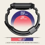 Supcase UB Pro Apple Watch 360 bandje 44 mm en 45 mm - Zwart - Afbeelding 7