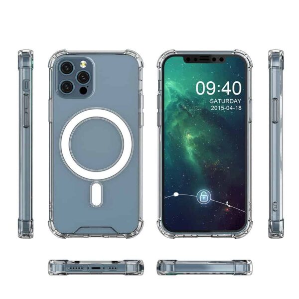 Sturdy transparent iPhone 12 Pro / 12 case with magnetic effect - Image 2
