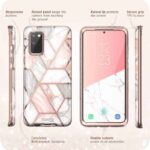 Cosmo 360 Back Cover met Screen Protector Samsung S20 FE Marmer Wit - Afbeelding 3