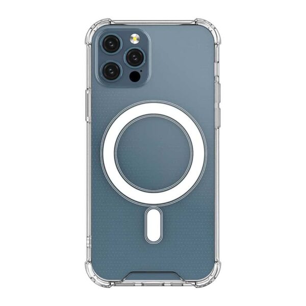 Sturdy transparent iPhone 12 Pro / 12 case with magnetic effect