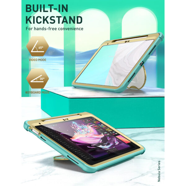 Cosmo iPad 11 and iPad 10 Case with Screen Protector - 10.9 inch - Green - Image 4