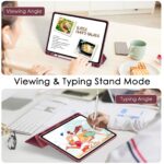 Solidenz TriFold Hoes iPad 9 / iPad 8 / iPad 7 - 10.2 inch - Wijnrood - Afbeelding 10