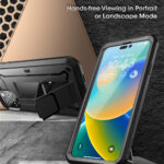 Supcase 360 Backcase case with screen protector iPhone 14 Pro - Black - Image 3