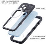 Turtle Shift Volledig waterdicht en stofdicht hoesje iPhone 14 Pro - Magnetische ring - Afbeelding 3