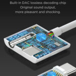 Joyroom 2-in-1 kabel met USB Type-C naar Audio Jack 3.5mm + USB Type-C - Wit - Afbeelding 5