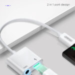 Joyroom 2-in-1 kabel met USB Type-C naar Audio Jack 3.5mm + USB Type-C - Wit - Afbeelding 7