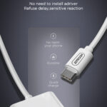 Joyroom 2-in-1 kabel met USB Type-C naar Audio Jack 3.5mm + USB Type-C - Wit - Afbeelding 8