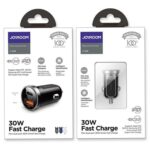 Joyroom 30W compact car charger with fast charging, USB-A and USB type-C ports - black - Image 10