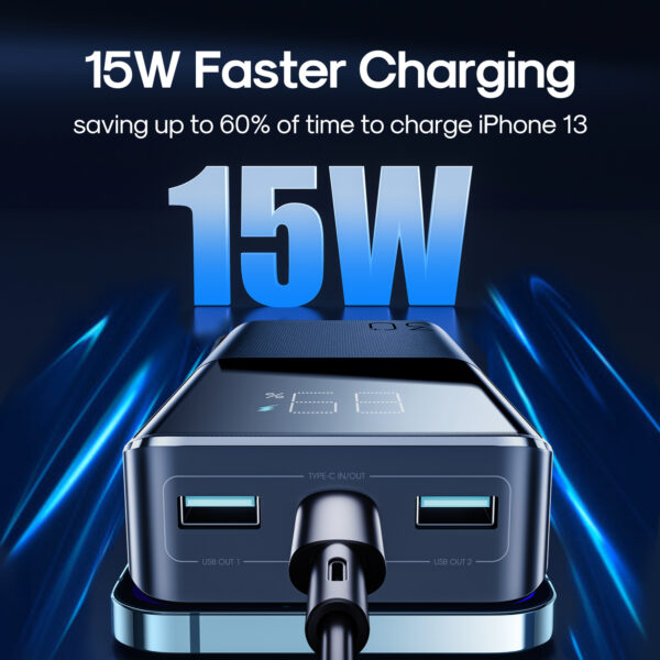 Joyroom Powerbank - Black - 15W - 30000mAh - Image 5
