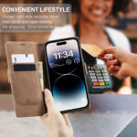Solidenz Urban Book iPhone 14 Pro hoesje - Bruin - Afbeelding 8