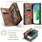 Solidenz Urban Wallet Samsung S21 FE hoesje - Bruin - Afbeelding 8