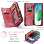 Solidenz Urban Wallet Samsung S21 FE hoesje - Rood - Afbeelding 8