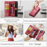 Solidenz Urban Wallet iPhone 12 / 12 Pro hoesje - Rood - Afbeelding 9