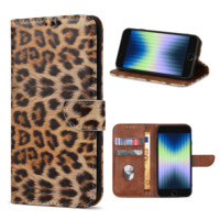 Solidenz bookcase iPhone SE (2022 / 2020) – iPhone 8 and iPhone 7 – Leopard
