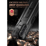 Supcase 360 Backcase hoesje met screenprotector Samsung Galaxy A14 - Zwart - Afbeelding 2