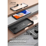 Supcase 360 Backcase hoesje met screenprotector Samsung Galaxy A14 - Zwart - Afbeelding 4