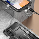 Supcase 360 Backcase hoesje met screenprotector Samsung Galaxy A14 - Zwart - Afbeelding 7