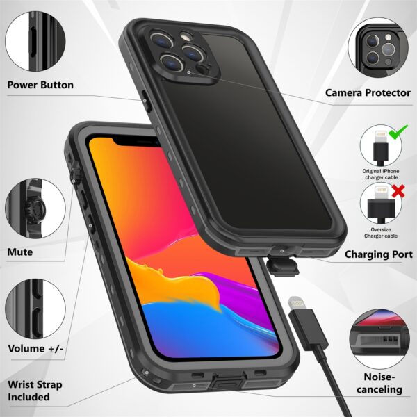 Turtle Shift Volledig waterdicht en stofdicht hoesje iPhone 13 Pro Max - Afbeelding 6