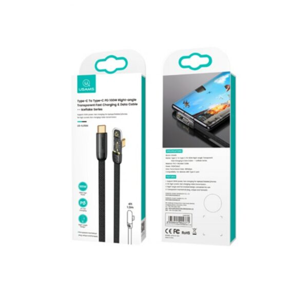 USAMS 100W Type-C to Type-C Charging Cable 1.2m - Fast Charging & Data Transfer - Image 12