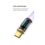 USAMS 100W USB-C to USB-C Cable 1.2m - Digital Display - Black - Image 8