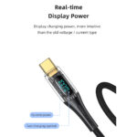 USAMS 100W USB-C to USB-C Cable 1.2m - Digital Display - Black - Image 4