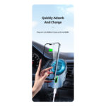 USAMS 15W Magnetic Car Holder with Charging Function - Ventilation Grid - Image 3