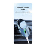 USAMS 15W Magnetic Car Holder with Charging Function - Ventilation Grid - Image 7