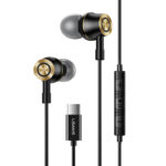 USAMS Metalen In-Ear Oordopjes met USB Type-C aansluiting - Zwart