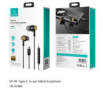 USAMS Metalen In-Ear Oordopjes met USB Type-C aansluiting - Zwart - Afbeelding 11