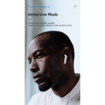 USAMS Wireless Earbuds with Bluetooth 5.0 - White - Image 5