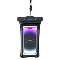 USAMS waterdicht telefoonhoesje voor telefoons tot 7 inch – Zwart