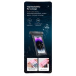 USAMS waterproof phone case for phones up to 7 inches - Black - Image 12