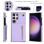 Fashion wallet case with lanyard Samsung Galaxy S22 Ultra - Violet - Image 2