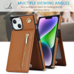 Solidenz Fashion Wallet with lanyard iPhone 15 - Brown - Image 4