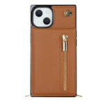Solidenz Fashion Wallet with lanyard iPhone 15 - Brown - Image 6