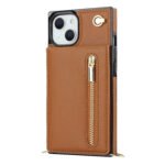 Solidenz Fashion Wallet with lanyard iPhone 15 - Brown - Image 7