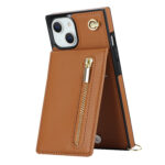 Solidenz Fashion Wallet with lanyard iPhone 15 - Brown - Image 9