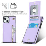 Solidenz Fashion Wallet met koord iPhone 14 - Violet - Afbeelding 5