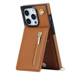 Solidenz Fashion Wallet met koord iPhone 15 Pro - Bruin - Afbeelding 11