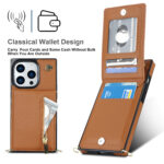 Solidenz Fashion Wallet met koord iPhone 15 Pro - Bruin - Afbeelding 5