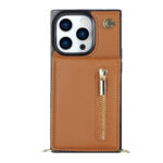 Solidenz Fashion Wallet met koord iPhone 15 Pro - Bruin - Afbeelding 9