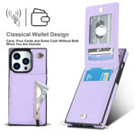 Solidenz Fashion Wallet met koord iPhone 15 Pro Max - Violet - Afbeelding 5