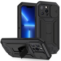 Dustproof metal case iPhone 13 Pro – Black
